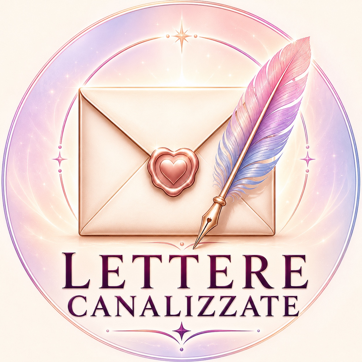 Busta con sigillo e piuma, simbolo delle Lettere Canalizzate